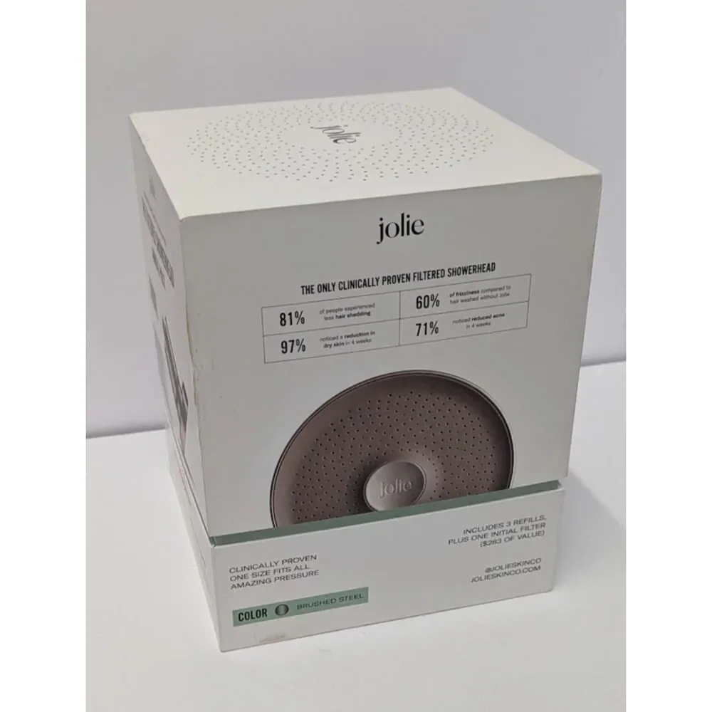 Jolie Filtered Showerhead Beauty System Pre-Installed Filter & Original Wrench!